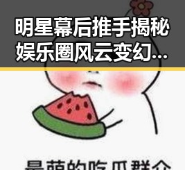 明星幕后推手揭秘娱乐圈风云变幻乐圈不可或缺的吃瓜群众之路